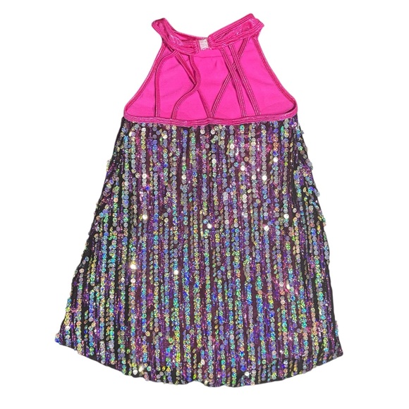 Tenth House | Sequin Halter Dress with Pink Trim, CXL - Picture 2 of 3